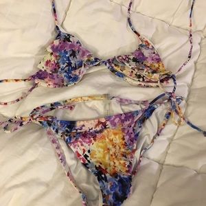 Victoria’s Secret multicolor ruffle bathing suit
